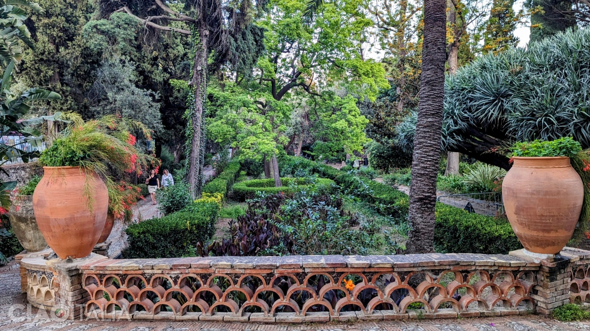 The Villa Comunale Park in Taormina