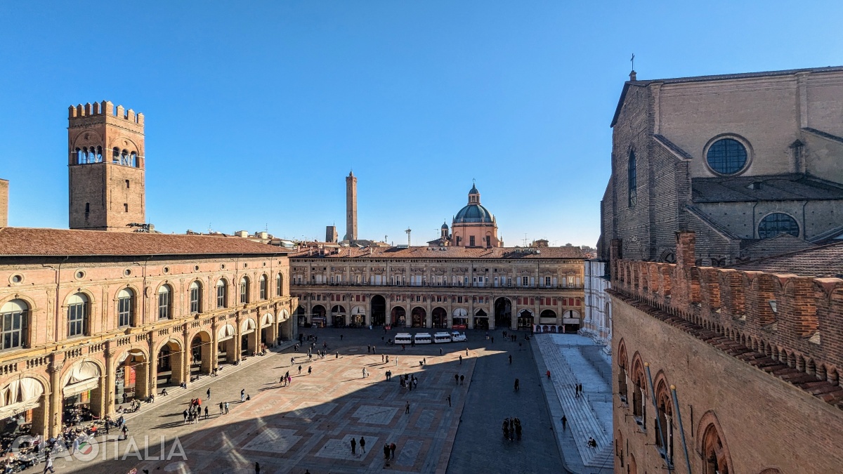 Piazza Maggiore seen from the Clock Tower