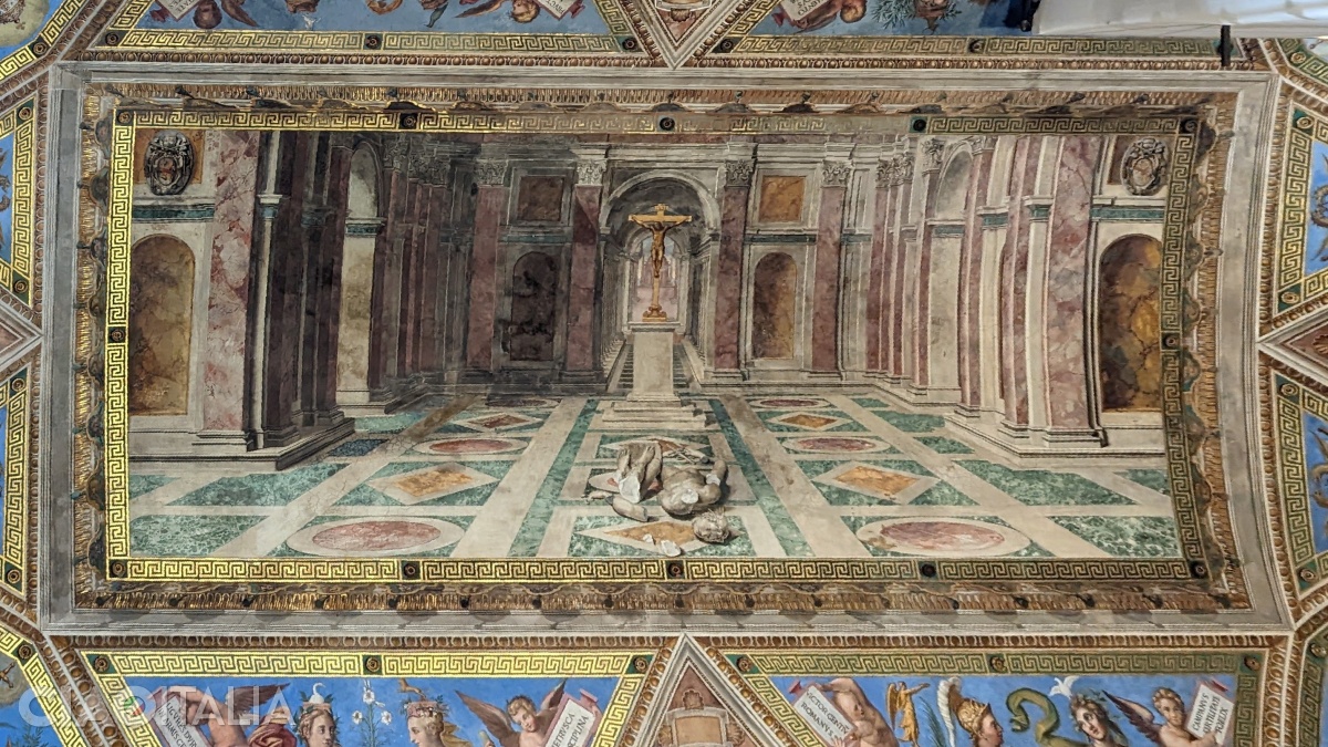 The ceiling is painted with "The Triumph of the Christian Religion".