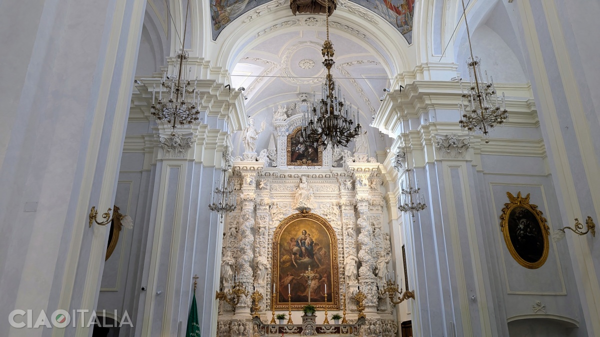 The church's high altar was created by a sculptor from Lecce.