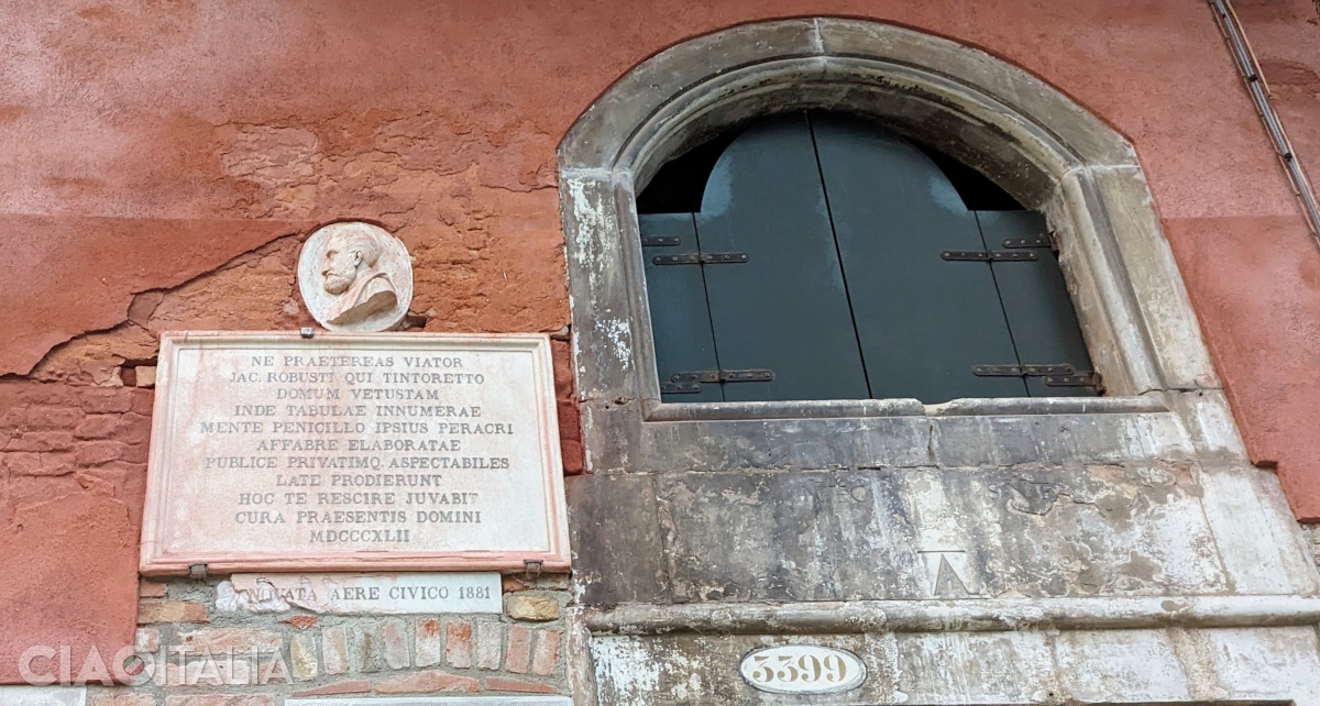 The inscription on the wall of the house