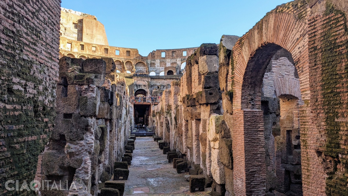 The Colosseum seen from the underground area