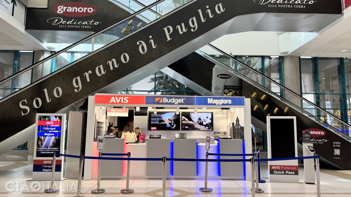 Several car rental companies have offices at the airport.