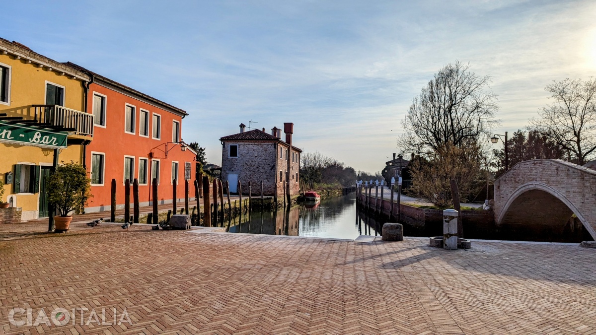 The Santa Maria Bridge and the new square in Torcello.