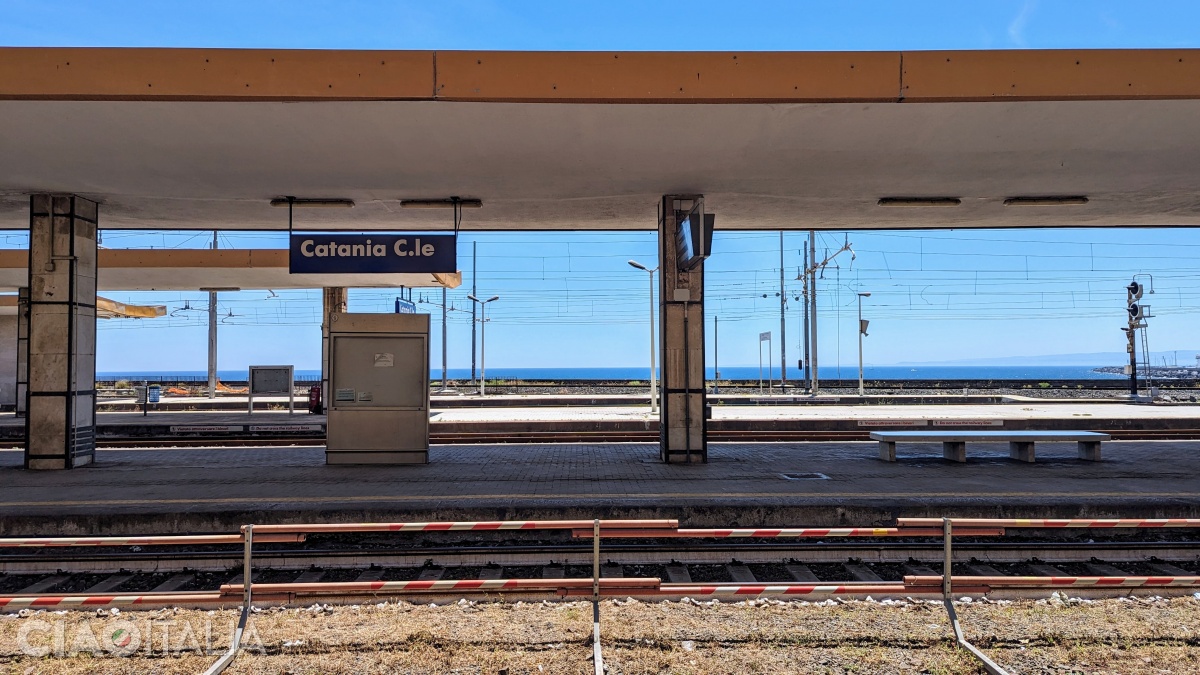 Trains run from Catania Centrale to Taormina-Giardini.
