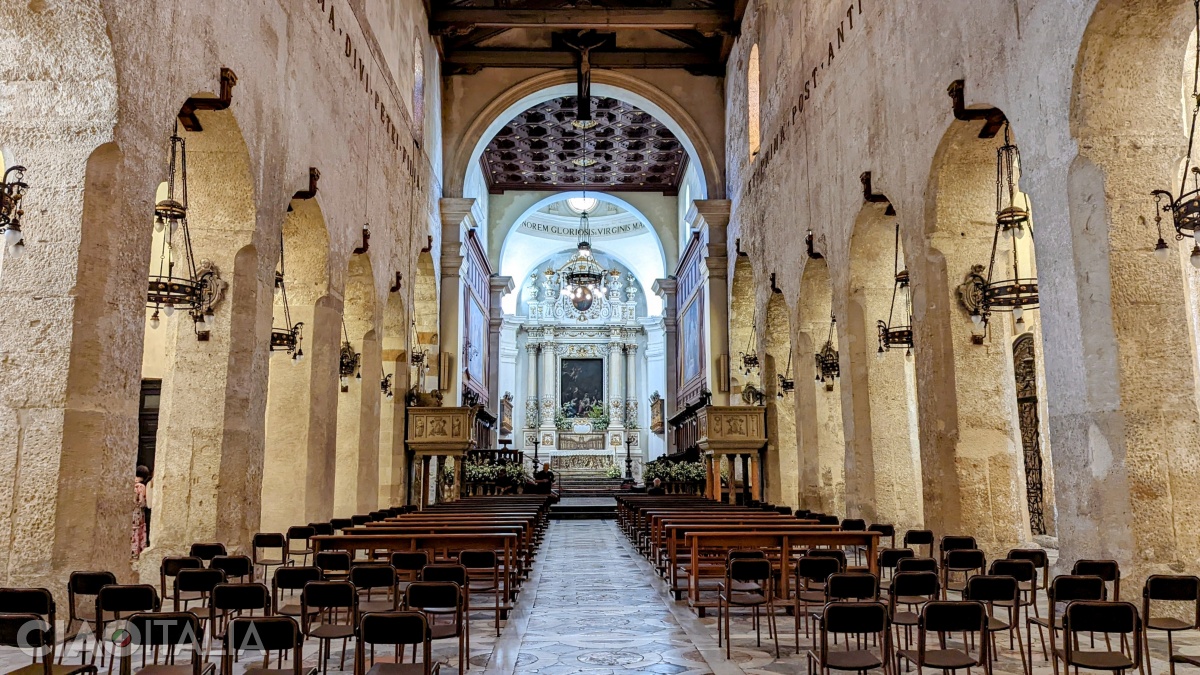The interior of the Cathedral of Syracuse