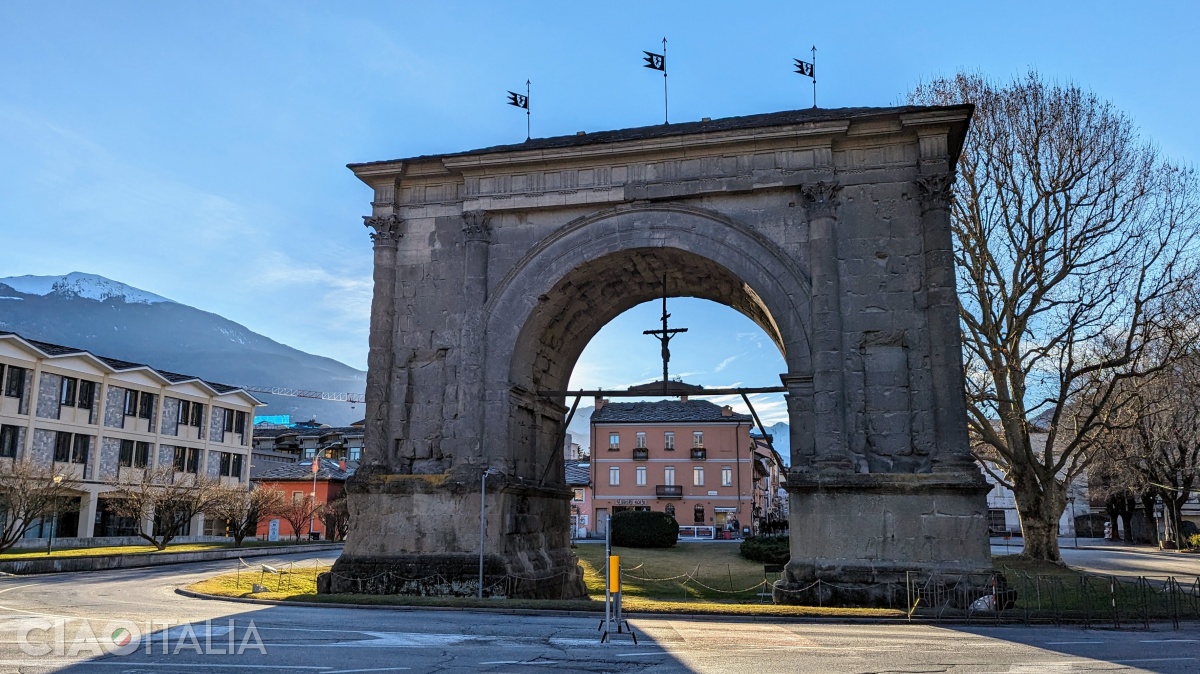 The Arch of Augustus seen from the back