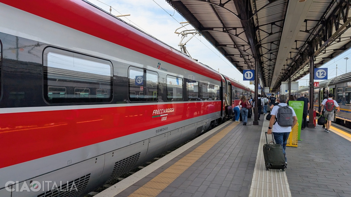 Frecciarossa are the fastest trains operated by the state-owned company Trenitalia.