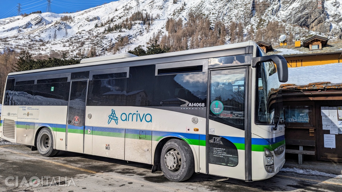 Buses operated by Arriva reach La Thuile.