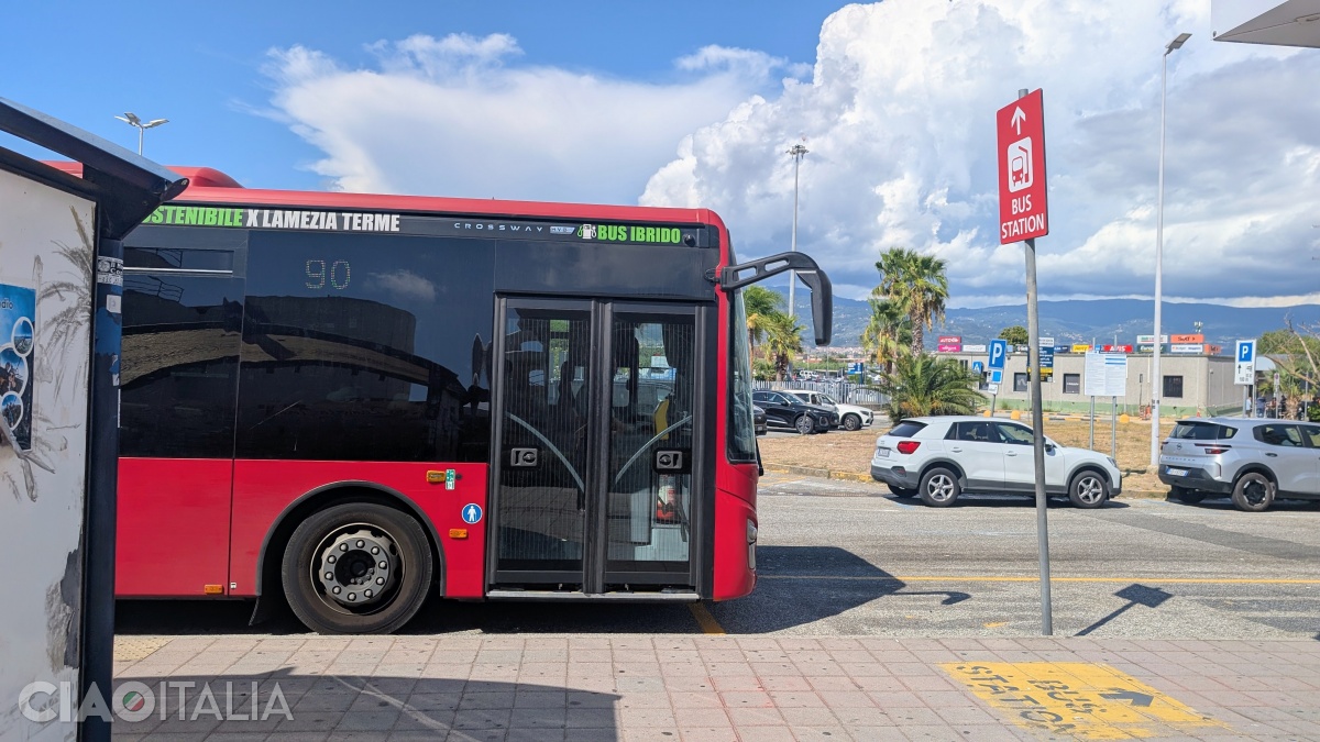 From the airport, a bus will take you to the train station in Lamezia Terme.