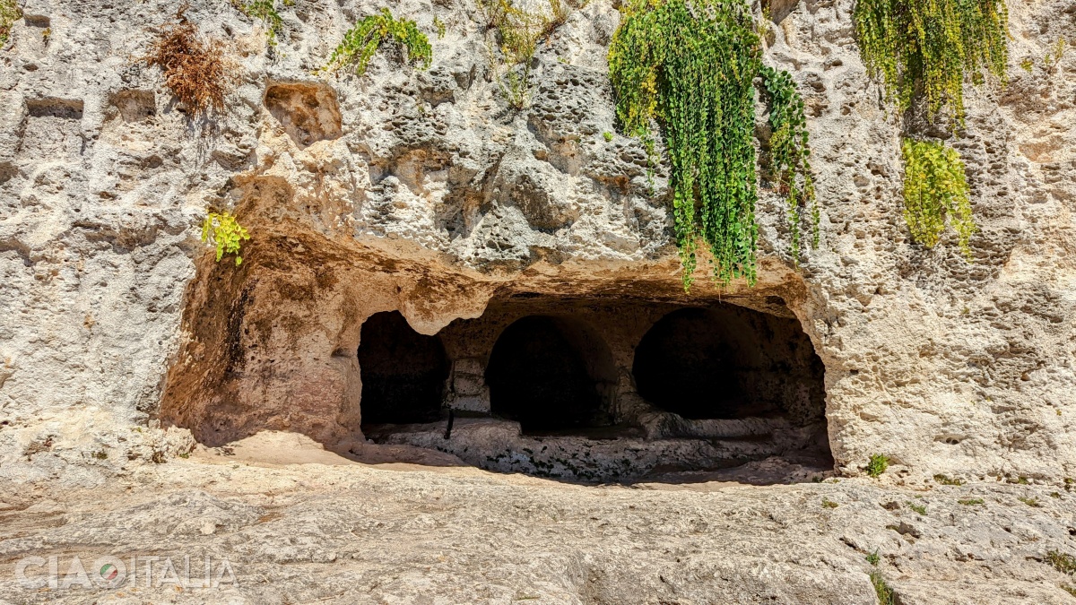 The surrounding grottoes were used as burial sites.