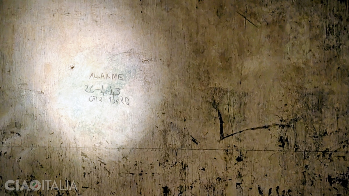 The inscriptions on the walls record the moments when the alarm was sounded.