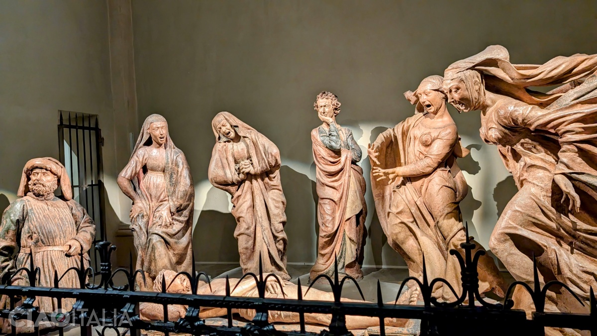 The sculpture "The Lamentation of Jesus" dates back to the 15th century.