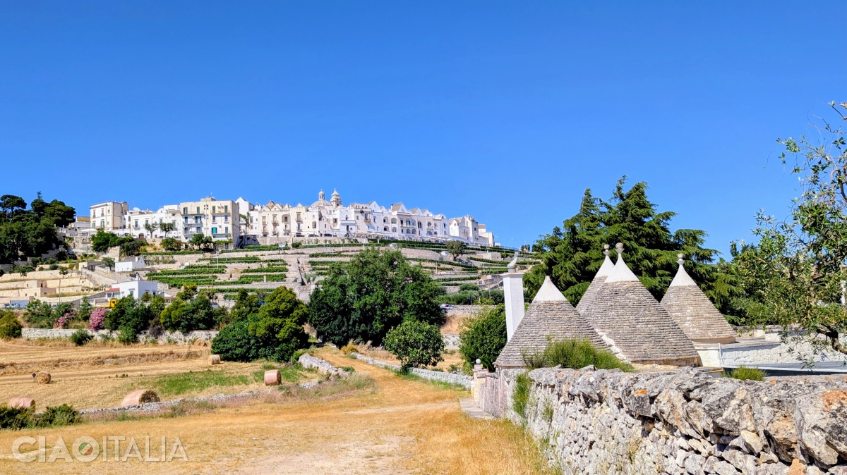 A group of trulli near the town of Locorotondo