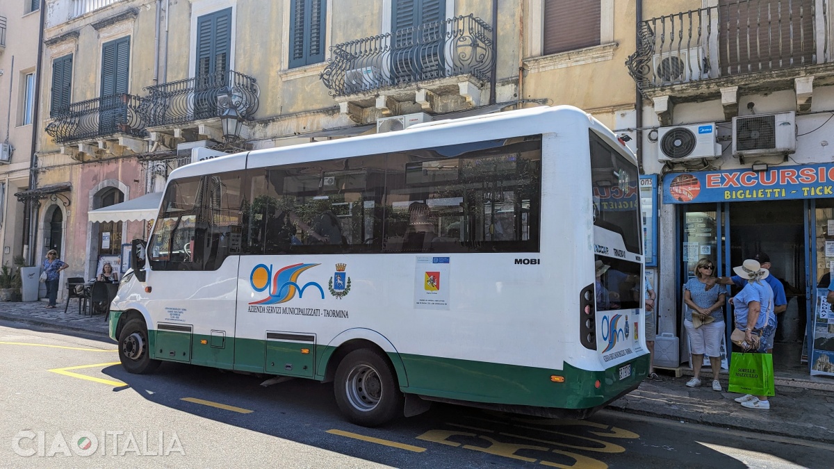 From the station, you will need to take a minibus to the city center.