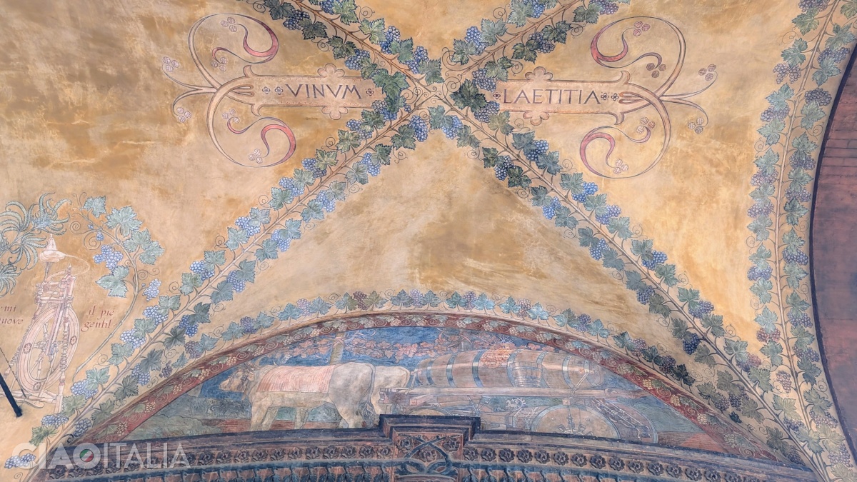 One of the inscriptions beneath the Scappi Tower