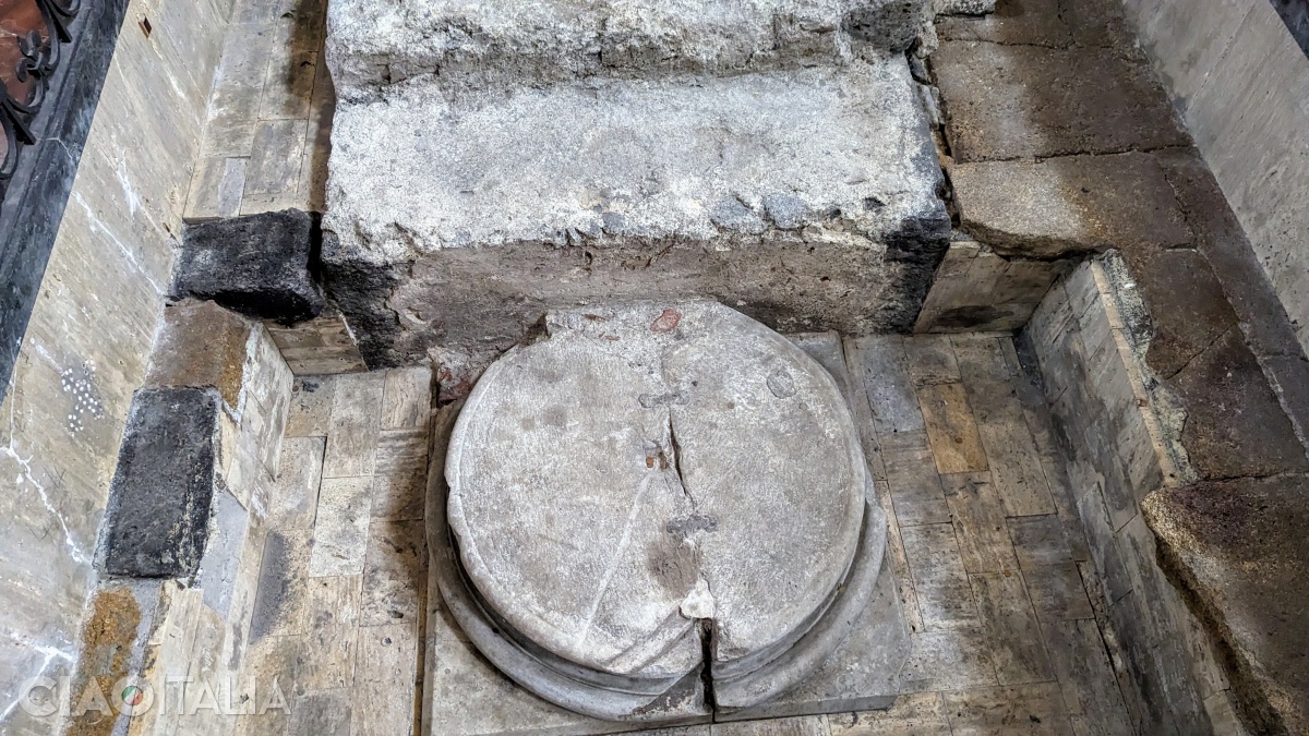 Traces of the old cathedral in Catania