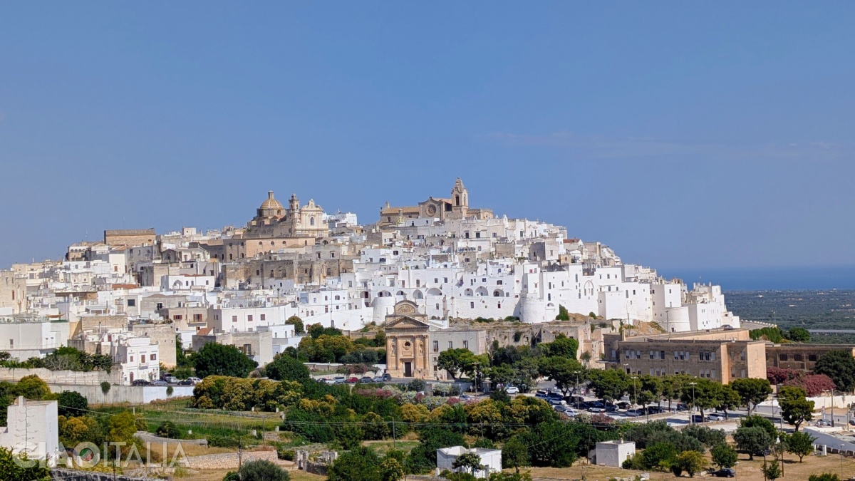 The historic center of Ostuni seen from Piazzetta Martiri delle Foibe