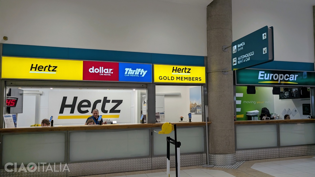 Several car rental companies have offices right inside Bari Airport.