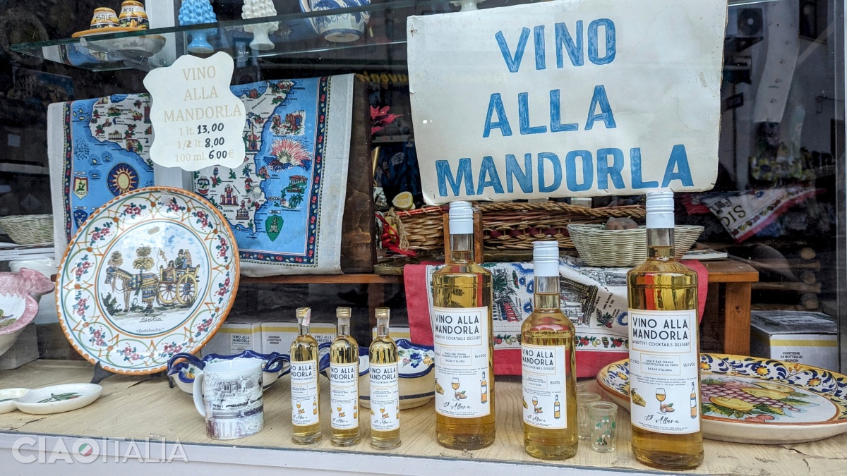All the shops and restaurants in Castelmola sell "vino alla mandorla".