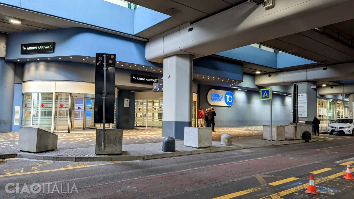 The train station is located in front of the airport’s Arrivals area.