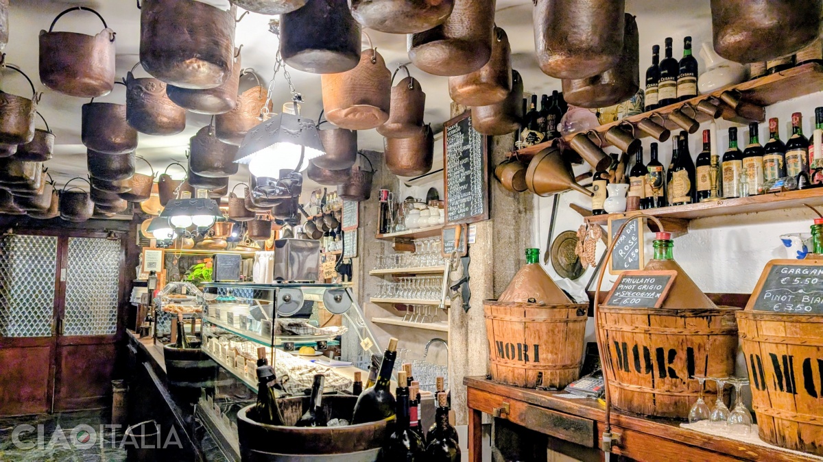 Cantina Do Mori is the oldest bacaro in Venice.
