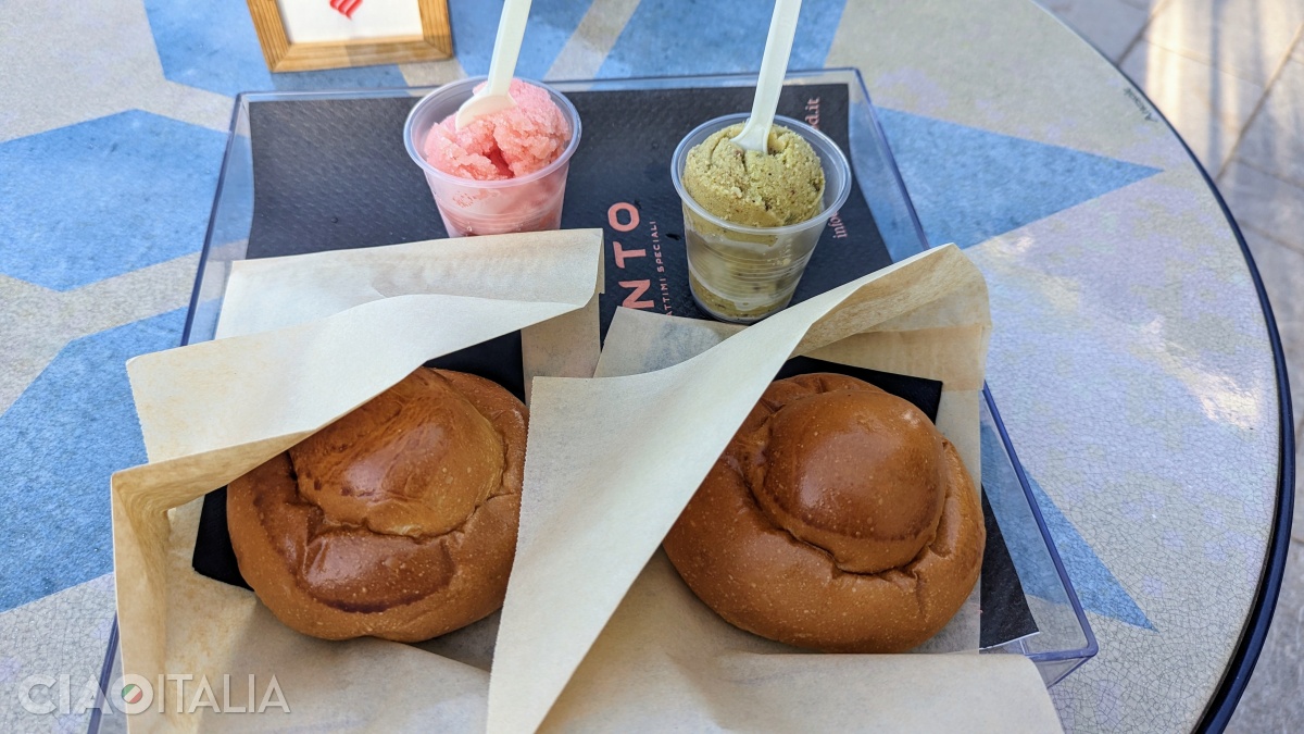 What could be more characteristic of Sicily than granita and brioche?