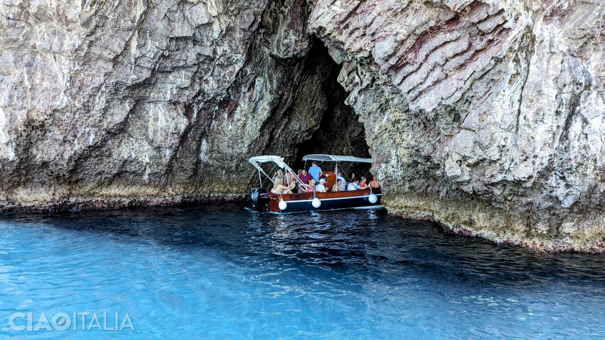 Every day, many small boats visit the Blue Grotto.