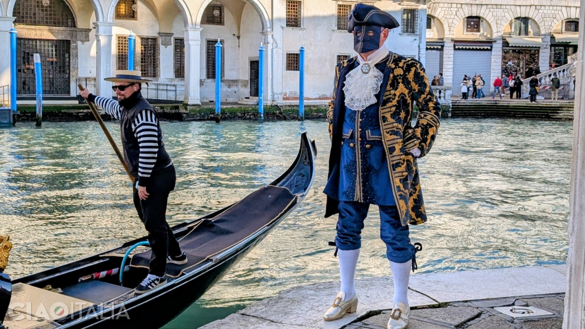 During Carnival, you will encounter masked characters in many places throughout Venice.