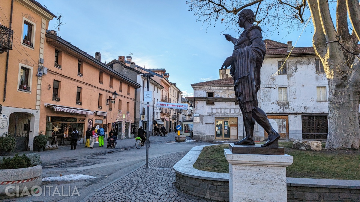 The statue of Octavian Augustus