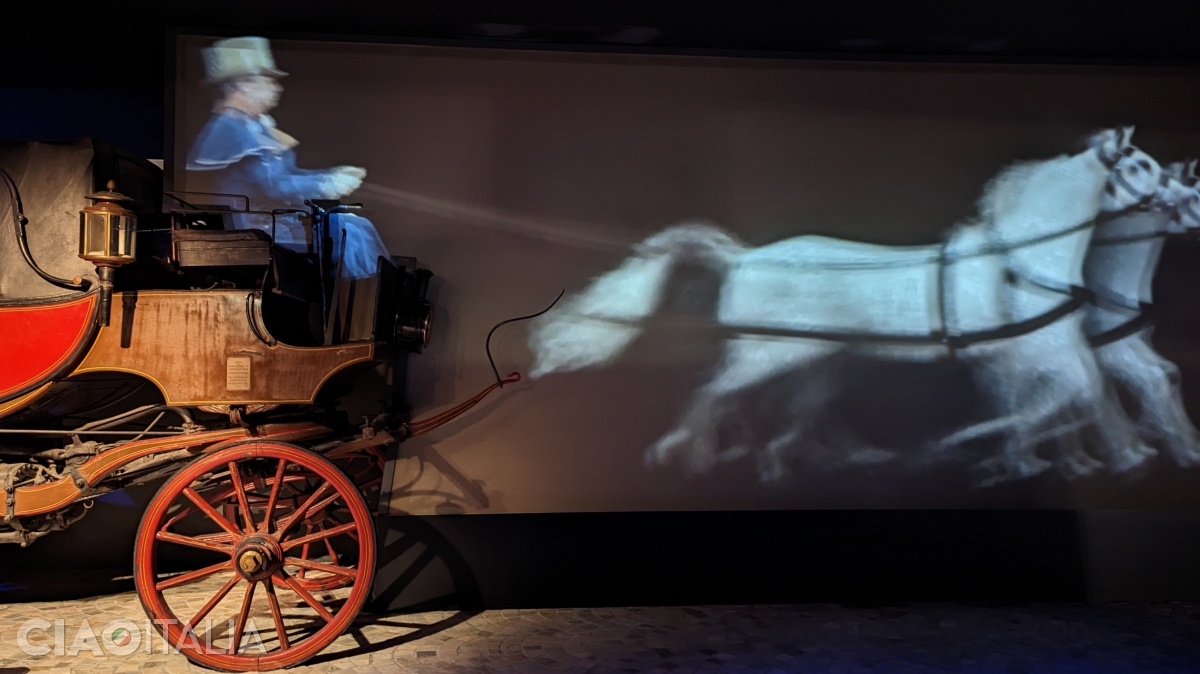 In 1854, General Bordino built this vehicle at the Military Arsenal in Turin by mounting a steam engine onto a horse-drawn carriage.