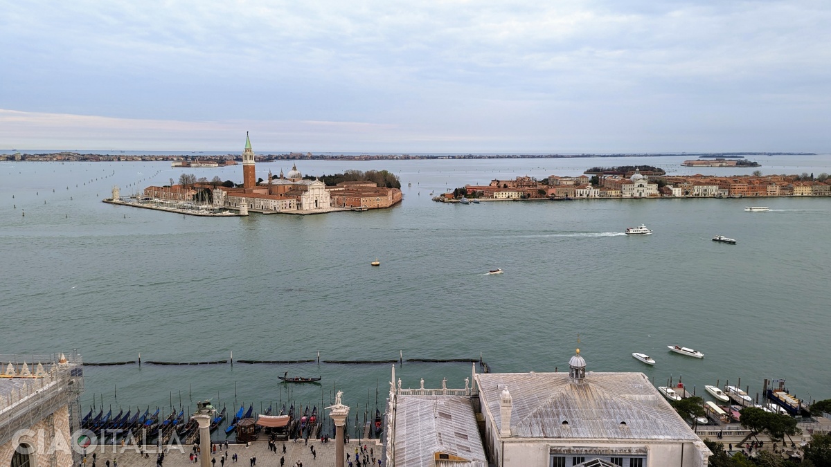 The island of San Giorgio Maggiore seen from the Campanile of St. Mark