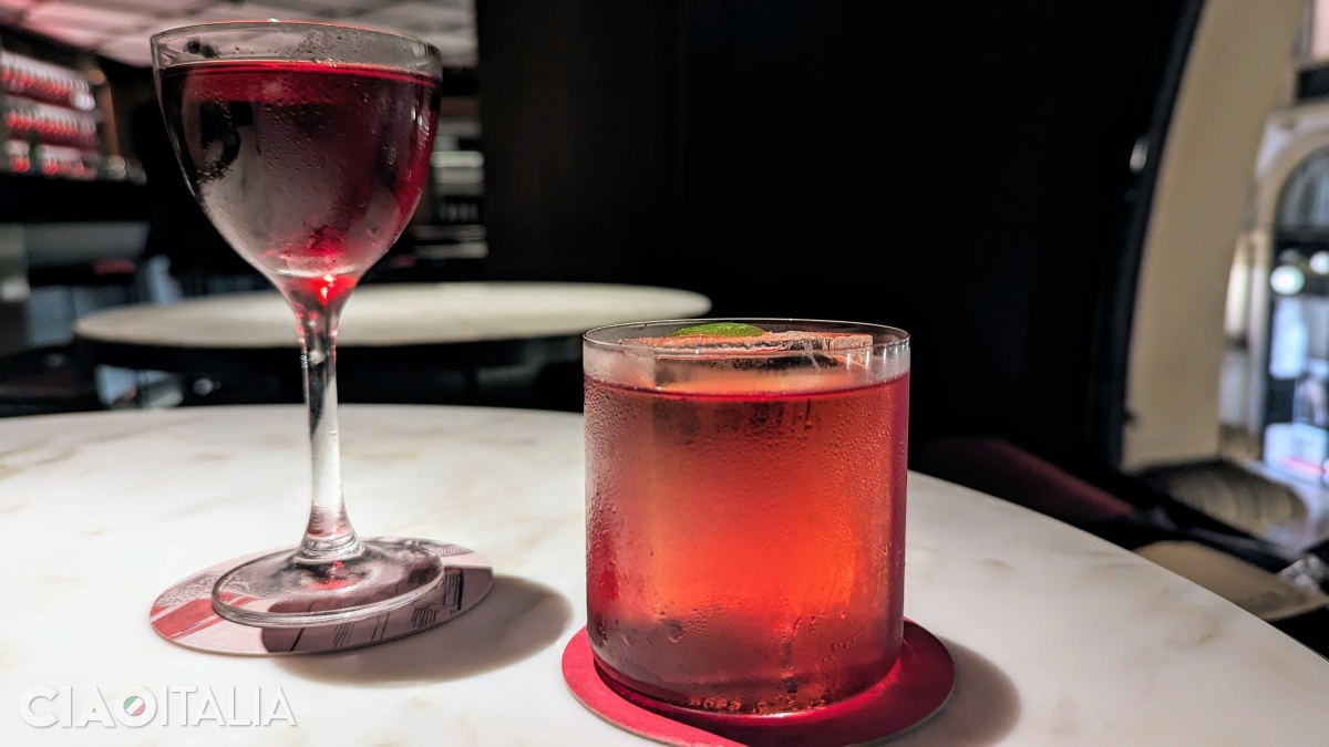 If you stop by Camparino, try the Campari-based cocktails.