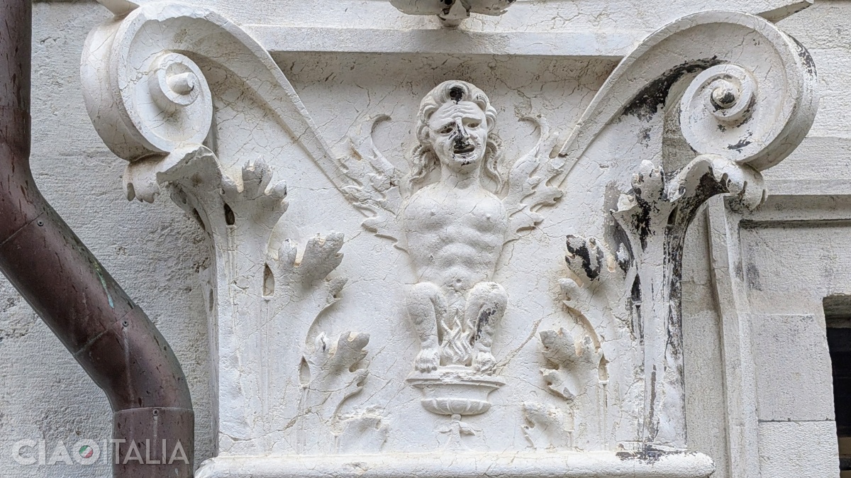 The capital depicting the woman with her intimate parts in flames