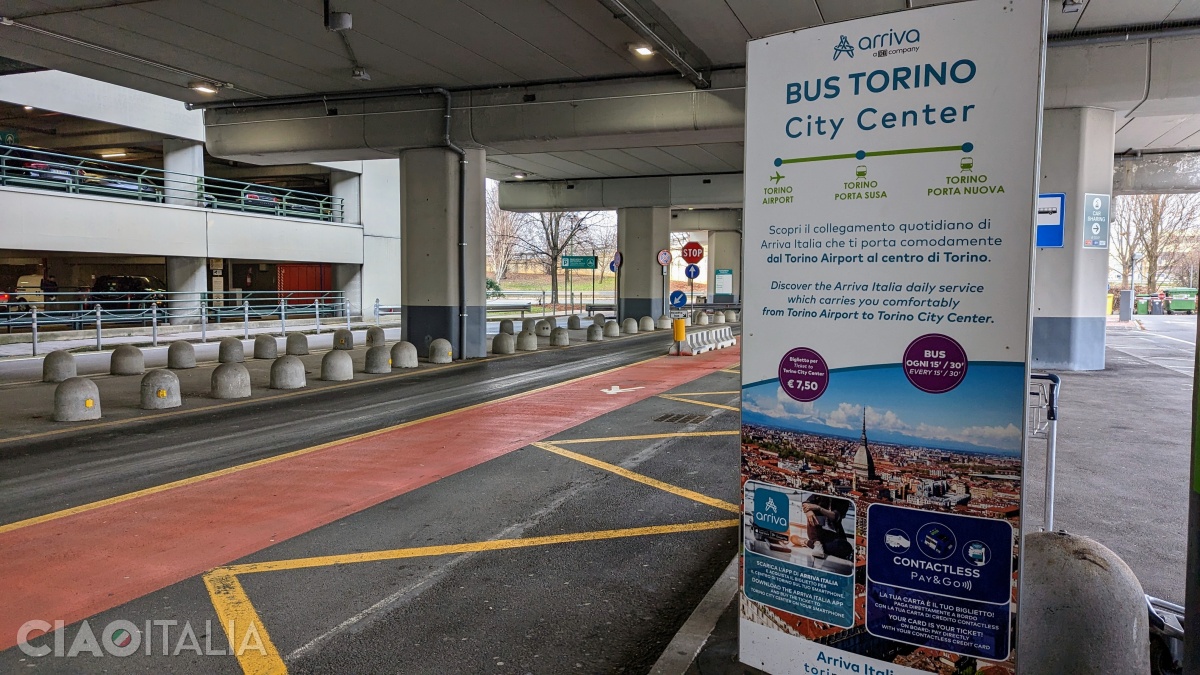 The Arriva bus stop is located just a little to the right of the exit from the Arrivals area.
