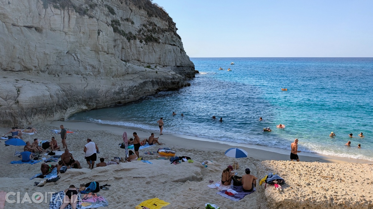 Spiaggia del Cannone is less known and less crowded.