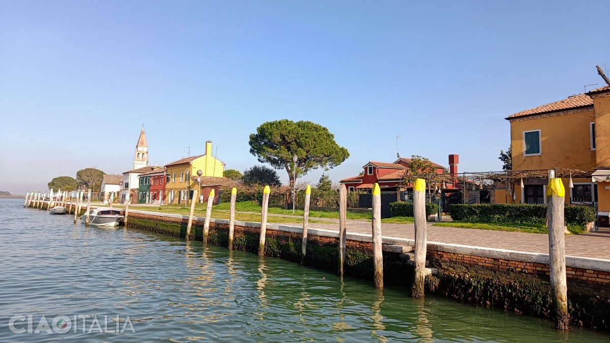 Mazzorbo Island has a rural appearance.