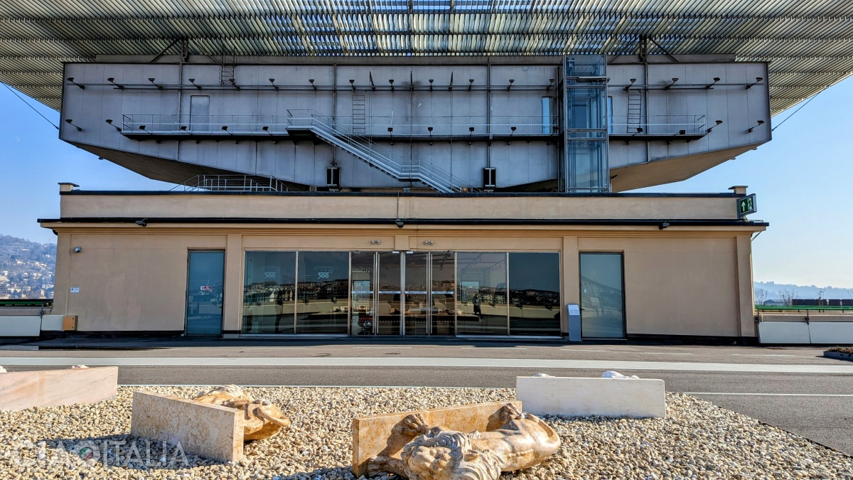 Entrance to the Casa 500 Museum from the roof of the Fiat factory.