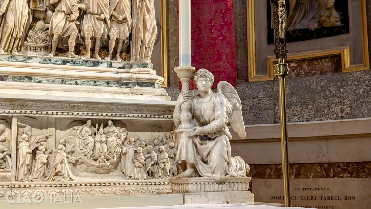 The angel sculpted by Michelangelo