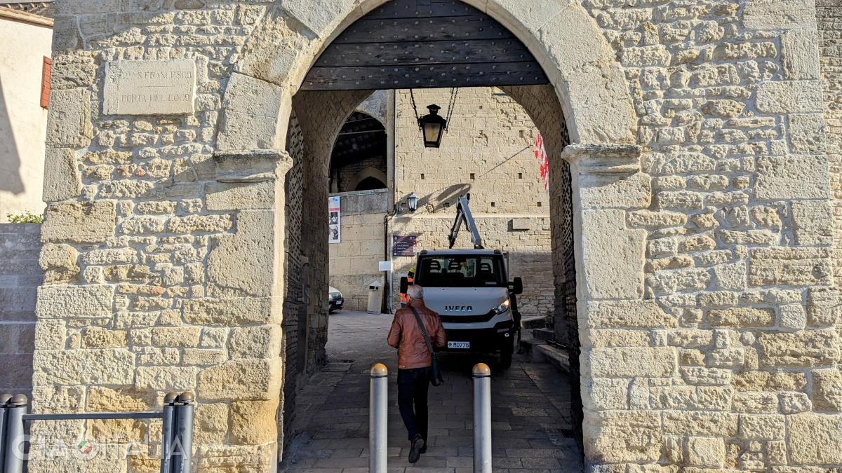 Porta San Francesco is the official entrance to the city of San Marino.