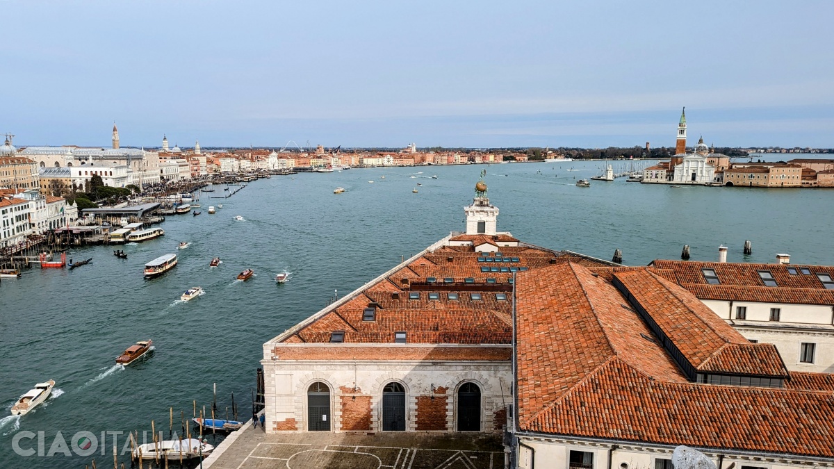 The view toward Punta della Dogana and the Island of San Giorgio Maggiore