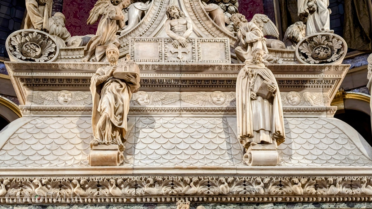 Statue of St. Petronius (left)