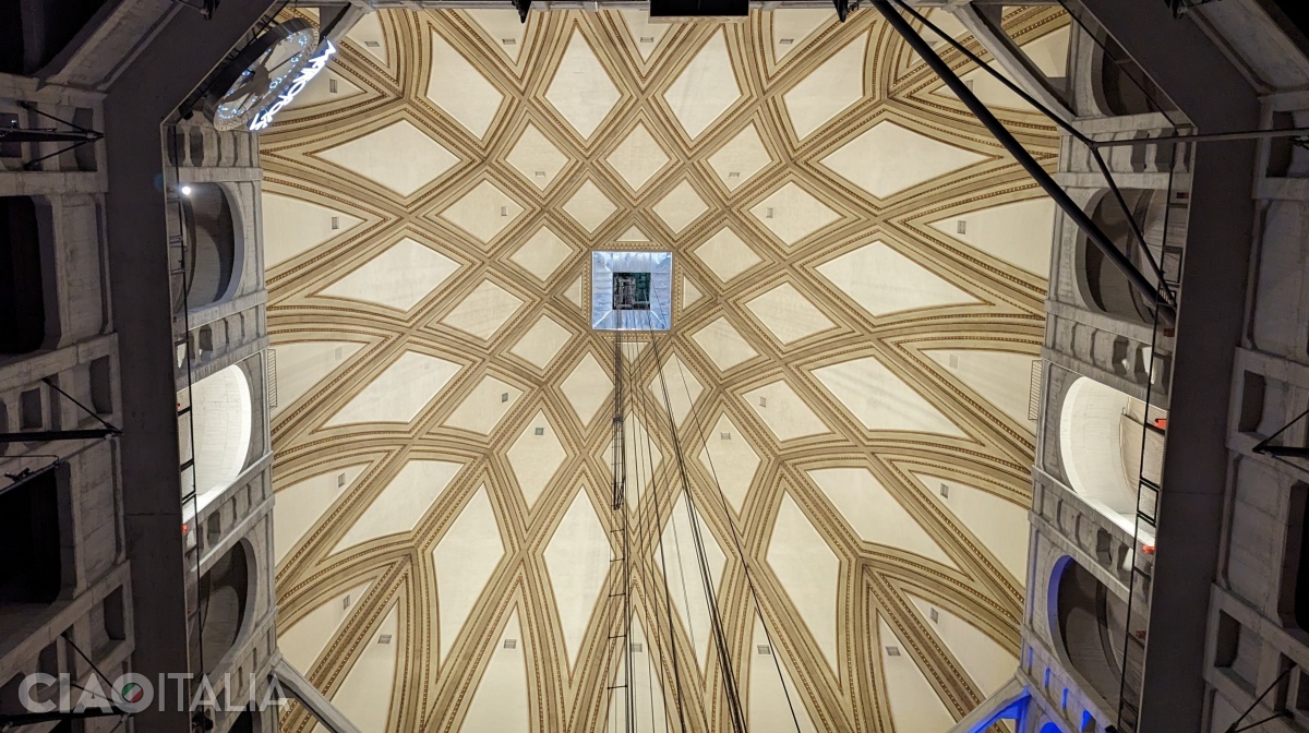 Toward the dome of the Mole Antonelliana building