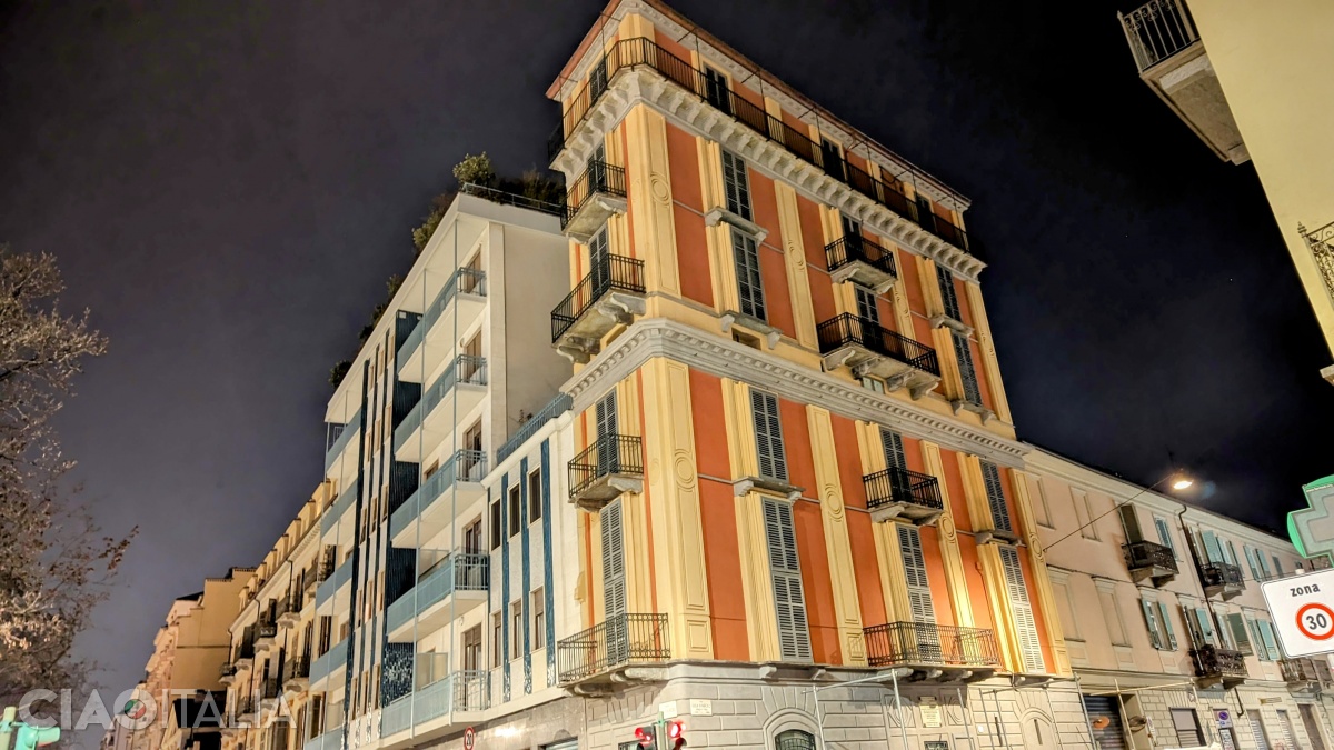 The "Fetta di Polenta" building seen from the side