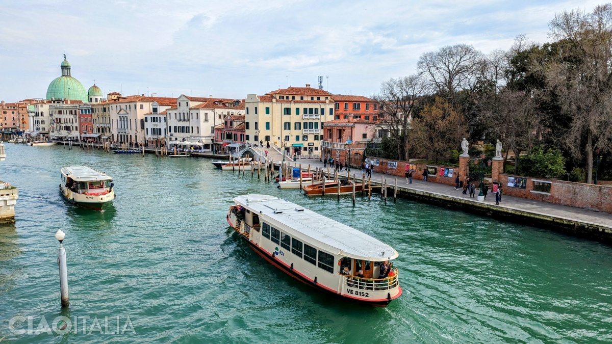 The most common transportation in Venice is by vaporetto.
