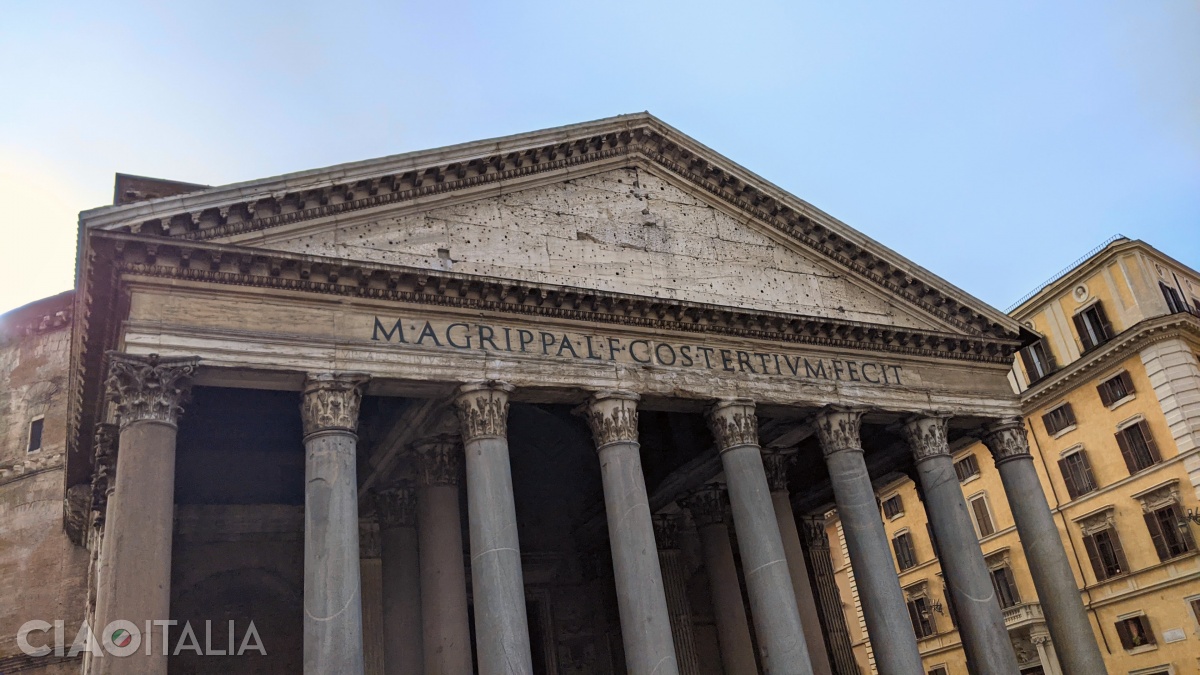The inscription on the pediment of the Pantheon mentions Agrippa.