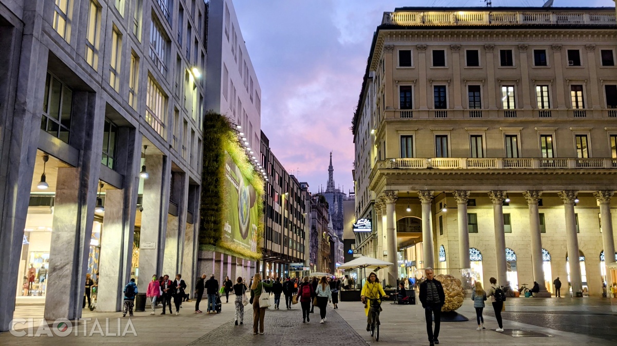 Corso Vittorio Emanuele II is one of the shopping streets in Milan